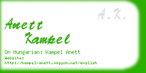 anett kampel business card